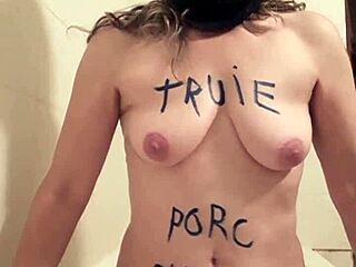 french slut humiliates herself 😈