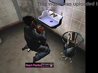 Approached in a cartoon sex scene casually.