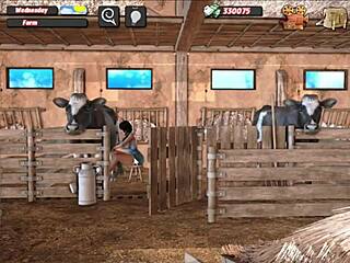 Huge-boobed MILF farmer gets monster cock in 3D hentai game