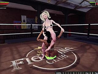 Дела борется с Бри в голом 3D рестлинге. Их грубая драка заканчивается фейс-сити!