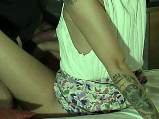 Hot brunette secretary gives a naughty hotel handjob