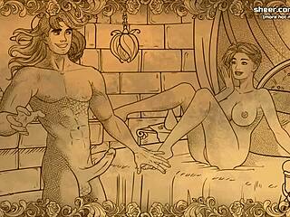 Virgin innocent girl experiences first handjob in cartoon anime part 19