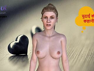 hindi audio sex story - threesome sex with a transgender in crossdressing 3d