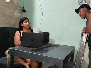 Chubby Colombian teen gets her big ass pounded by stepdad