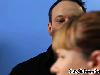 redhead gets pounded hard in steamy bathroom