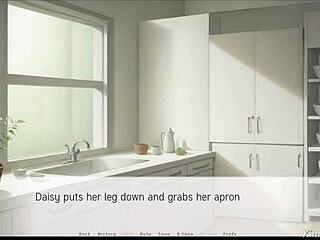 big cock thigh job in the kitchen