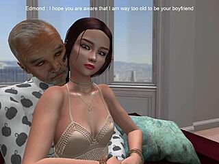 Grandfather meets young brunette for steamy chat