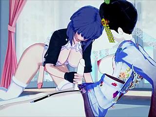 Futa Motoko Kusanagi Toys With Geisha Girl's Dick in Ghost Shell Hentai