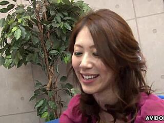 Japanese secretary Riko Miyase, want to suck cocks uncensored?