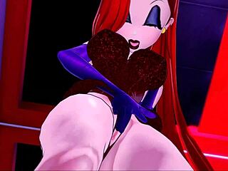 Jessica Rabbit toys herself in a steamy hotel room cartoon scene