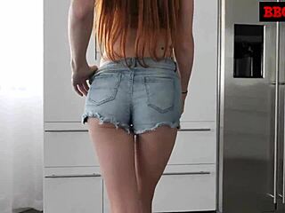 Ginger Cumdump Jane Rogers Squeezes Poolboy’s BBC Tight!