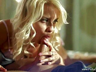 Blonde And Brunette Perform Perfect Erotic Blowjob Leading To Cumshot