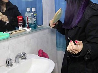 big ass wifey in fishnets says 'i'm thirsty for cock' bent over