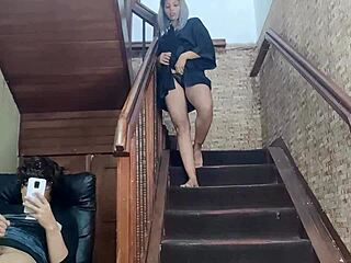 I spy on my stepbrother masturbating and he excites me fucks me like a slut