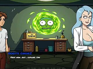 Portal Porn Demoniums Parody Hentai Game Ep 1 Mortys Sister Squirts In Shower