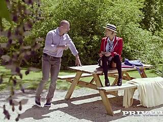 Veronica Leal squirts wildly in an outdoor anal fuck session