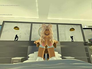 Roblox porn with a hot blonde babe getting bent over for some hardcore fun