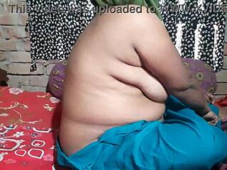 Beautiful Indian woman with large breasts in a homemade video