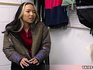 hey, asia lee, got caught shoplifting, now offer that tiny pussy