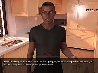 Alex shakes hard dick watching landlady's nude yoga poses