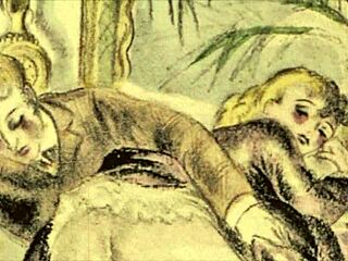 vintage erotic illustrations come alive in retro style