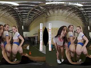 NAUGHTY AMERICA - AIDEN ASHLEY, JAZMIN LUV AND LILY LARIMAR SURPRISE THEIR PERSONAL TRAINER!