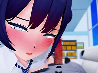 Intense Kisaki Handjob in 3D Hentai Animation