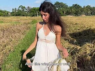 Cute 18-Year-Old Rice Picker Creampied by New Boss