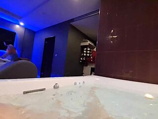 Motel maid fucks for cash in jacuzzi!