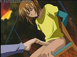 أسطورة المنحرف شيكان مونوغاتاري مشهد القدم مع قدم ودلك قدم أنمي هنتاي