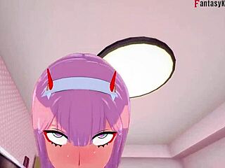 Zero Two Having Hard Sex In 3d Cartoon Fantasy With Anime Hentai Elements From Darling In The Franxx