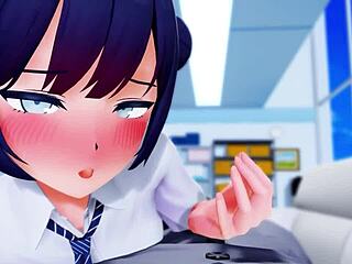 Intense Kisaki Handjob in 3D Hentai Animation