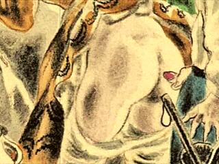 vintage erotic illustrations come alive in retro style