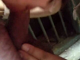 Julie performs a deepthroat in JC