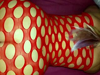 high heels and bodysuit drove him wild with fingering. curvy blonde housewife got a messy creampie from neighbor!