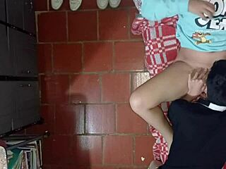 Camera captures older stepson having sex with stepmother from ceiling view