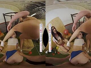 NAUGHTY AMERICA - AIDEN ASHLEY, JAZMIN LUV AND LILY LARIMAR SURPRISE THEIR PERSONAL TRAINER!