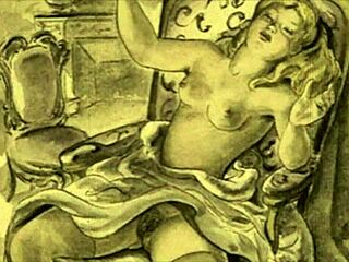 Vintage erotisk illustrasjon vekker retro sensuelle vibber til liv