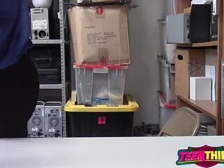 I caught this teen thief craving big cocks orally