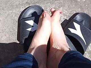 Feet Relax in Sun Before Pedicure