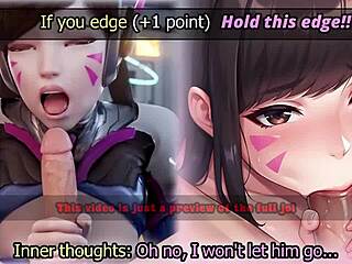 D.Va's Edging Game With Femdom Submissive