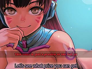 D.Va's Edging Game With Femdom Submissive