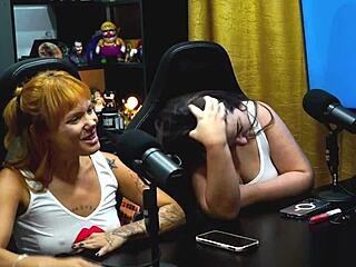 flora vip shows tits and ruan flashes cock on podcast