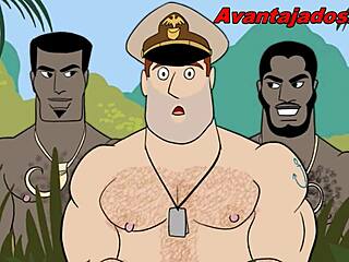 Brazilian Gay Military Action in Animated Porn