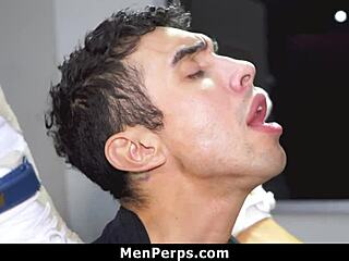 What happens when two shoplifters let a gay guard pound them hard in the garage?