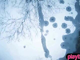 Romantic fuck with new wife in snow