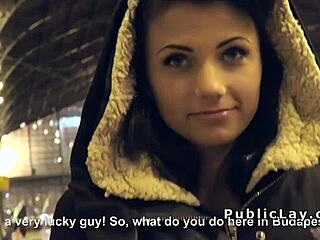 Hungarian Hottie Bangs Huge Cock Outdoors