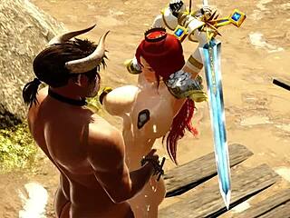 Warrior Princess Hunts Minotaur But Gets Pounded Hard By Him Instead