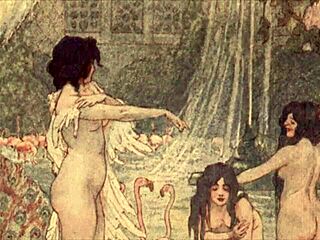 vintage erotic cartoon with steamy details