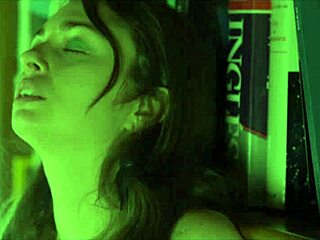 cute miriam prado undresses, strips, and gets her shaved pussy licked in the kinky library